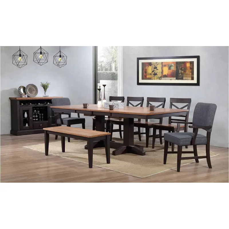 0733-50-tt E. C. I. Furniture Choices - Black Oak Dining Room Furniture Dining Table