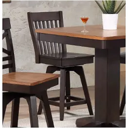 S0738-50-cs1 E. C. I. Furniture Choices - Black Oak Dining Room Furniture Stool