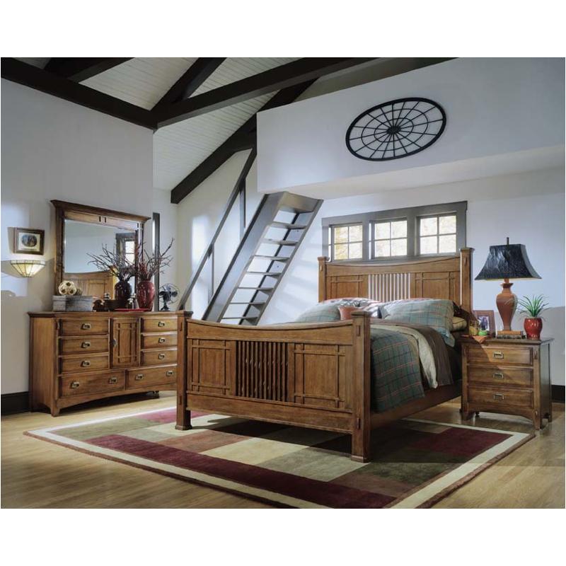 648250 Universal Furniture Artisan Oak Bedroom Queen Panel Bed