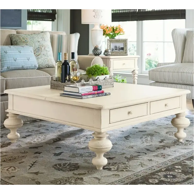 996801 Universal Furniture Paula Deen Home - Linen Living Room Furniture Cocktail Table
