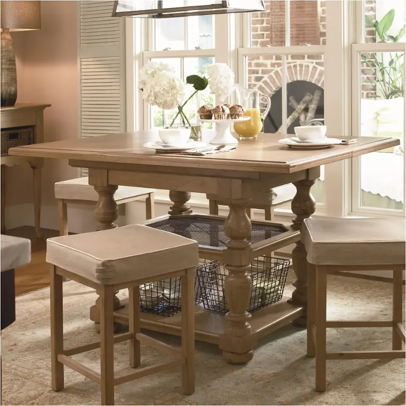 192654-tab Universal Furniture Paula Deen Down Home - Oatmeal Dining Room Furniture Counter Height Table