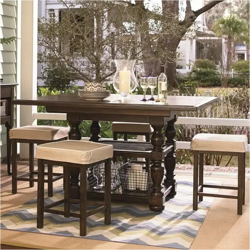 193654-tab Universal Furniture Paula Deen Down Home - Molasses Dining Room Furniture Counter Height Table