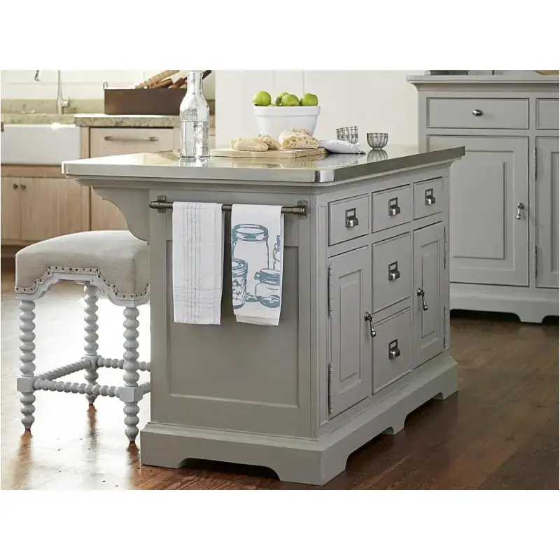 599644 Universal Furniture The Kitchen Island - Cobblestone