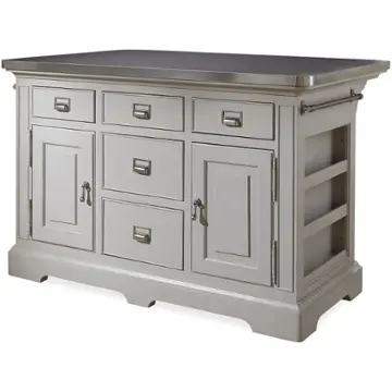 599644 Universal Furniture Paula Deen Dogwood - Cobblestone Dining Room Furniture Island