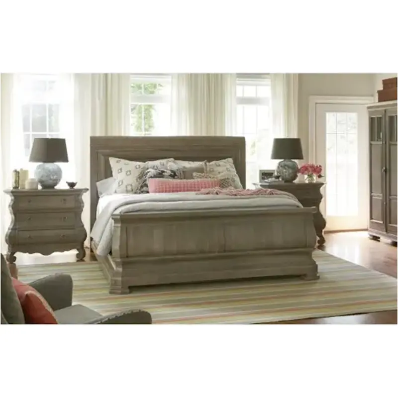 A H Universal Furniture Reprise Driftwood King Sleigh Bed