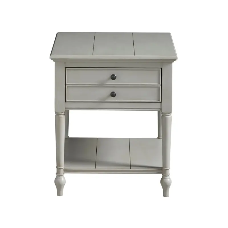 986805 Universal Furniture Summer Hill - French Gray Living Room Furniture End Table