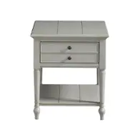 986805 Universal Furniture Summer Hill - French Gray Living Room Furniture End Table