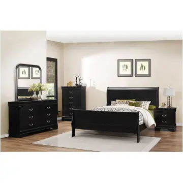 4935 Full Bedroom Lifestyle Louis Phillipe - Black Bedroom Furniture