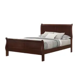 4937-ksb Lifestyle Louis Phillipe - Cherry Bedroom Furniture Bed