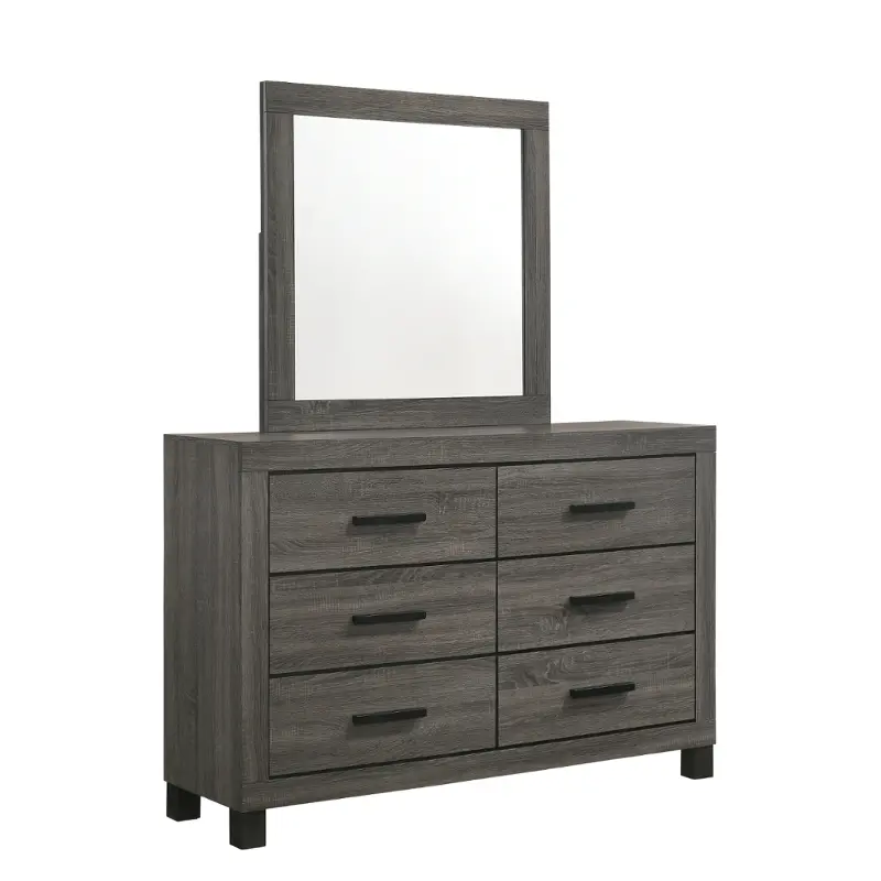 dark grey bedroom dresser Banyan Waterfall Black 5PC Bedroom Set with Panel Bed and Dresser - | Free  Shipping