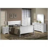 4936-qsb Lifestyle Louis Phillipe - White Bedroom Furniture Bed