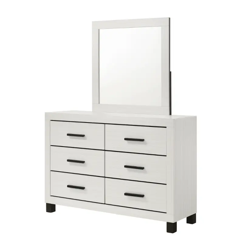 8377a-050 Lifestyle 8377a - White Bedroom Furniture Mirror