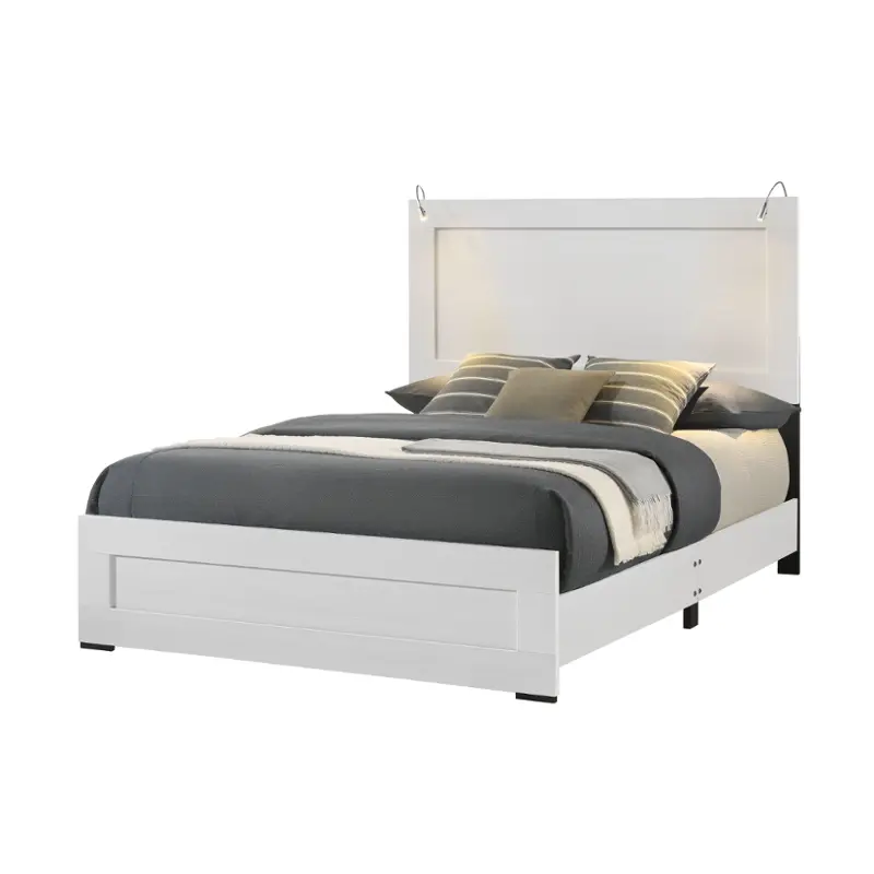 8377a-qc8 Lifestyle 8377a - White Bedroom Furniture Bed