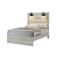 0300a-fx0 Lifestyle 0300a - White Wash Bedroom Furniture Bed