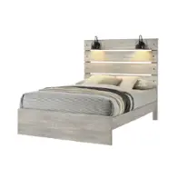 0300a-qx0 Lifestyle 0300a - White Wash Bedroom Furniture Bed