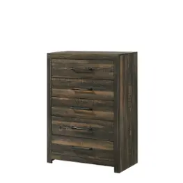 0399a-n03 Lifestyle 0399a - Brown Butcher Block Bedroom Furniture Chest