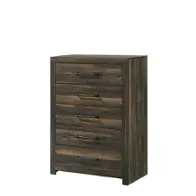 0399a-n03 Lifestyle 0399a - Brown Butcher Block Bedroom Furniture Chest