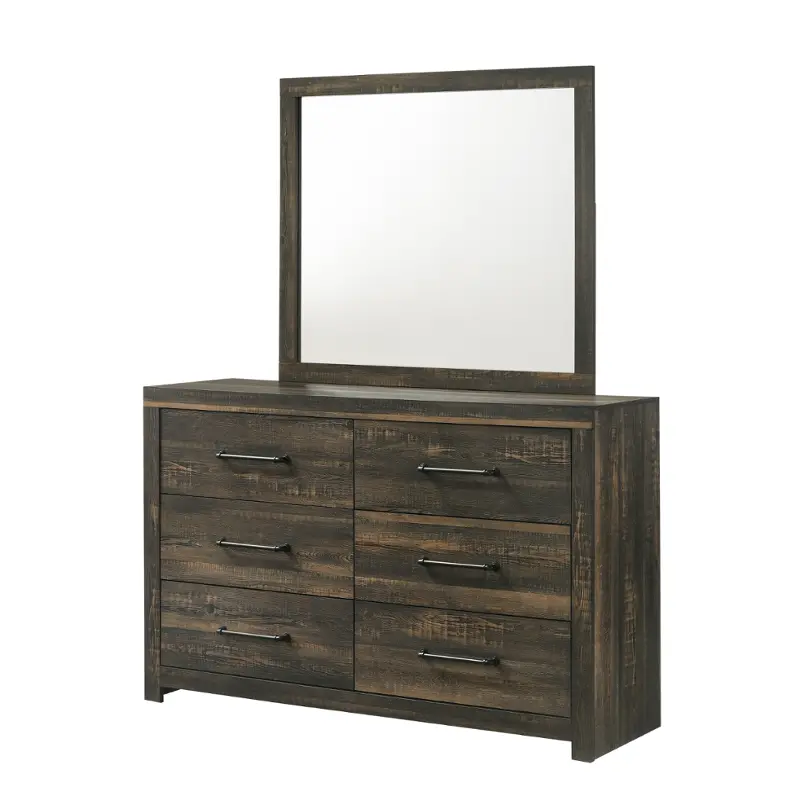 0399a-n04 Lifestyle 0399a - Brown Butcher Block Bedroom Furniture Dresser