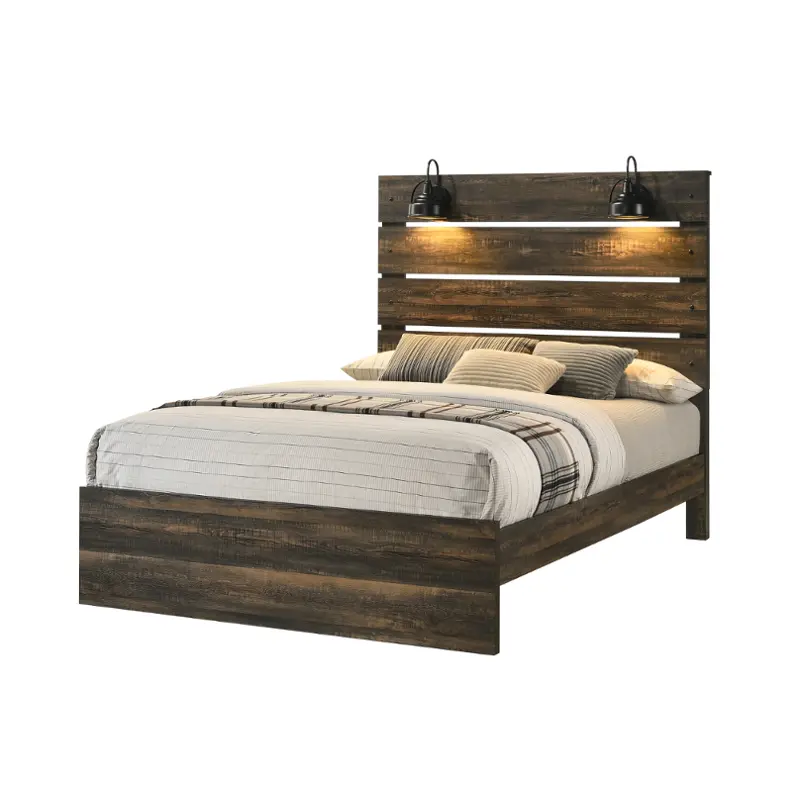 0399a-qx0 Lifestyle 0399a - Brown Butcher Block Bedroom Furniture