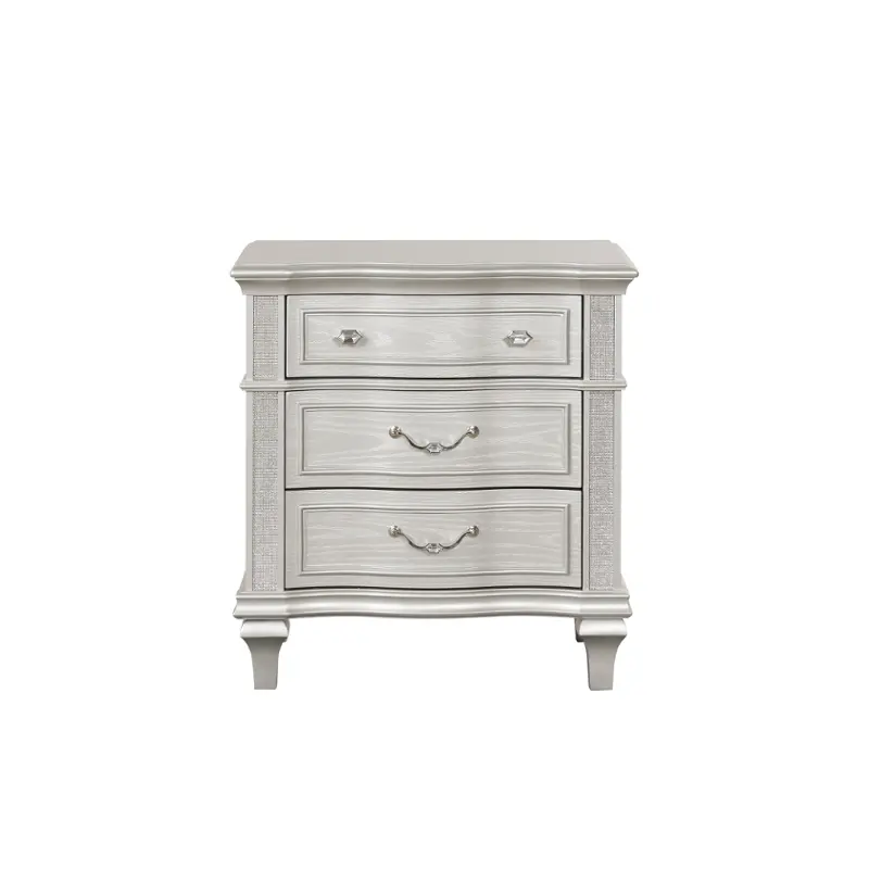 0405a-025 Lifestyle 0405a - Silver Bedroom Furniture Nightstand