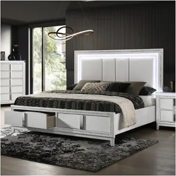 0318a-king Bed Lifestyle 0318a - White Bedroom Furniture Bed