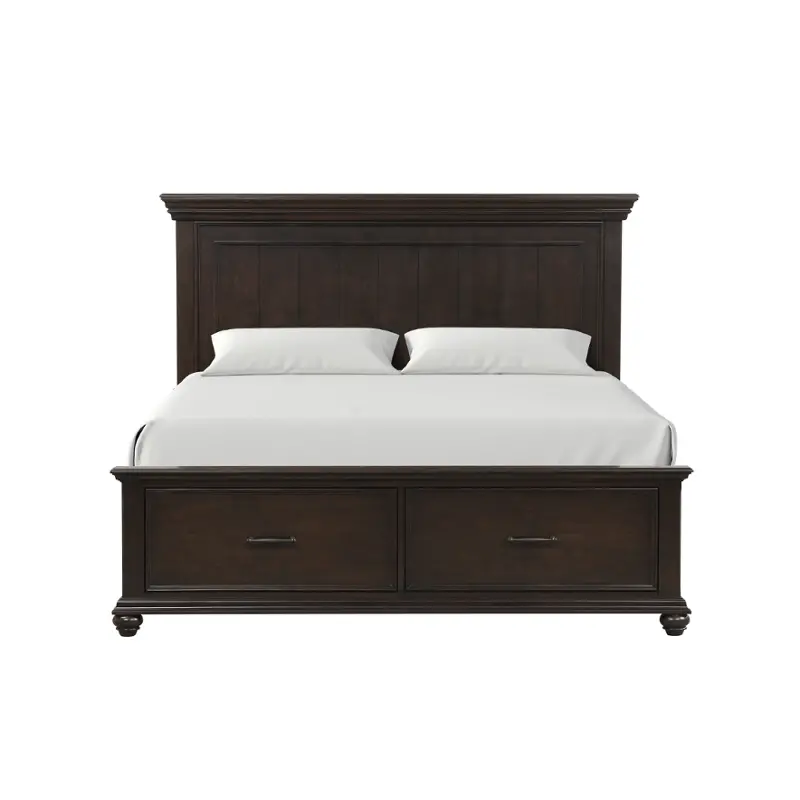 0460a King Bed Lifestyle 0460a - Dark Brown Bedroom Furniture Bed