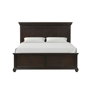 0460a King Bed Lifestyle 0460a - Dark Brown Bedroom Furniture Bed