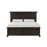 0460a King Bed Lifestyle 0460a - Dark Brown Bedroom Furniture Bed
